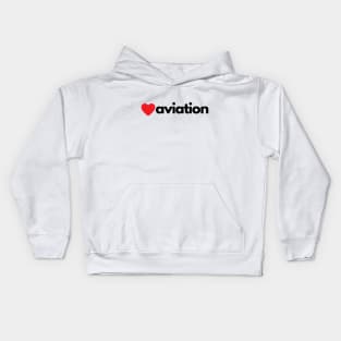 I Love Aviation Kids Hoodie